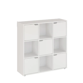 Книжный стеллаж KOMTO Белый с 9 секциями и 5 дверцами Shelf8 (p-186-2822)
