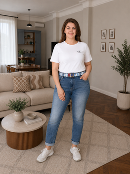 Джинсы женские slim fit узкие с высокой посадкой демисезонные зимние G&M M-2973-NP1-058 28 Размер цвет Джинс