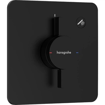 Смеситель для душа Hansgrohe DuoTurn Q термостатический, черный матовый (75614670)