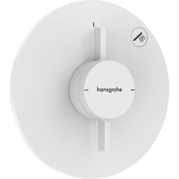 Смеситель для душа Hansgrohe DuoTurn S термостатический, белый матовый (75618700)