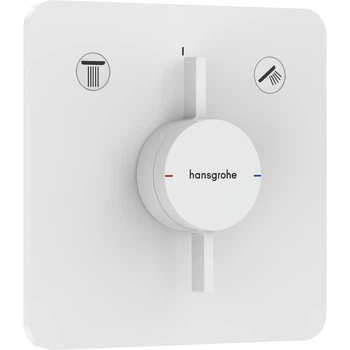 Смеситель для душа Hansgrohe DuoTurn Q термостатический, белый матовый (75414700)