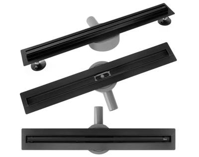 Душовий трап REA NEOX SLIM PRO 900 мм, чорний, сухий затвор