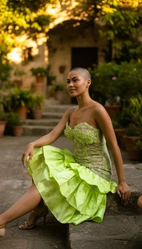 Сукня-сарафан «Lime Couture» by Geordio Armani салатовий 34