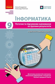 Інформатика. 9 клас. Поточне та підсумкове оцінювання за групами результатів + діагностувальна робота (9786178933012)