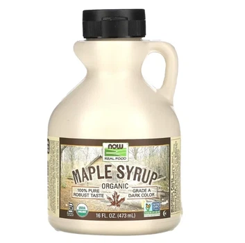 Органічний кленовий сироп клас A темний колір Now Foods (Organic Maple Syrup Grade A Dark) 473 мл