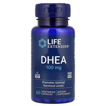 ДГЭА, DHEA, Life Extension, 100 мг, 60 вегетарианских капсул