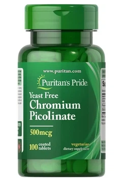 Пиколинат хрома Puritan's Pride (Chromium Picolinate) 500 мкг 100 таблеток