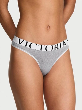 Трусики танга жіночі бавовняні Victoria's Secret 27245786 XL Сірі (298559689485)