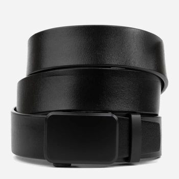Ремінь чоловічий з натуральної шкіри Vintage leather-20270 115 см Чорний