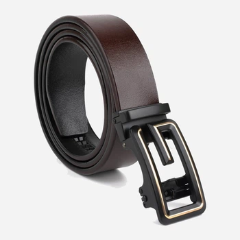 Ремінь чоловічий з натуральної шкіри Vintage leather-20288 115 см Коричневий