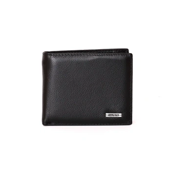 Мужской кошелек Salfeite 387-207E Black из натуральной мягкой кожи