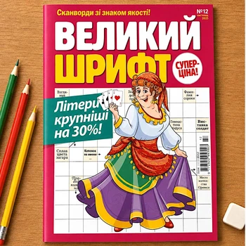 Кроссворды Крупный Шрифт рус .язык №12/2025