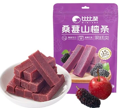 Натуральная пастила фруктовый снек шелковица и боярышник 500 g Bibizan