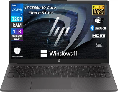 Ноутбук 15.6" HP 250 G10 / Intel Core i7-1355U RAM 32GB SSD 1TB / Windows 11