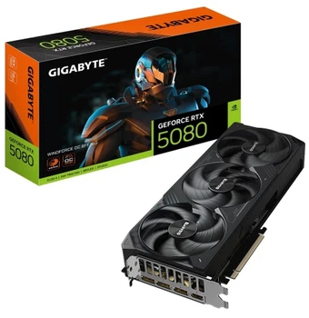 Видеокарта GeForce RTX 5080, Gigabyte, WINDFORCE OC SFF, 16Gb GDDR7 (GV-N5080WF3OC-16GD)