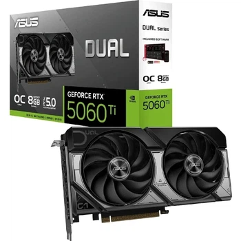 Відеокарта GeForce RTX 5060 Ti, ASUS, DUAL OC, 8Gb GDDR7 (DUAL-RTX5060TI-8G)