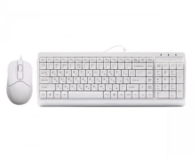 Комплект A4Tech Fstyler Sleek Multimedia Comfort F1512, White, клавиатура+мышь, USB