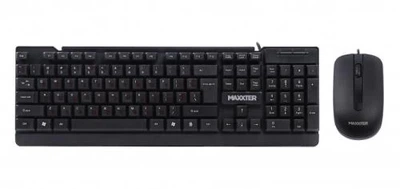 Комплект Maxxter KMS-CM-01-UA (клавиатура+мышь) Black, USB