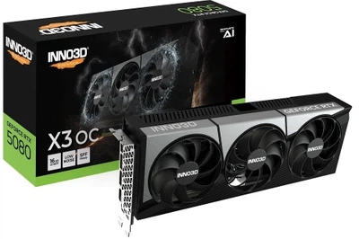 Видеокарта GeForce RTX 5080, Inno3D, X3 OC, 16Gb GDDR7 (N50803-16D7X-17603930)
