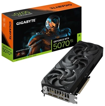 Видеокарта GeForce RTX 5070 Ti, Gigabyte, WINDFORCE OC SFF, 16Gb GDDR7 (GV-N507TWF3OC-16GD)