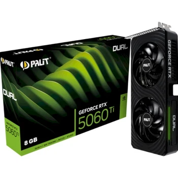 Видеокарта GeForce RTX 5060 Ti, Palit, Dual OC, 8Gb GDDR7 (NE7506TT19P1-GB2062D)