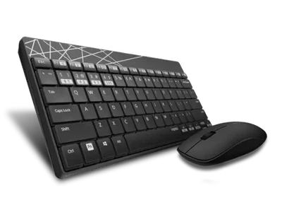 Комплект беспроводной Rapoo 8000M, Black, Optical, Bluetooth, клавиатура+мышь