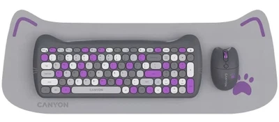 Комплект беспроводной Canyon HSET-W6 "Kitty Edition", Violet (CNS-HSETW6VT)