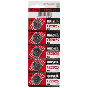 Літієві батарейки MAXELL CR2025, 3V, 5 шт.