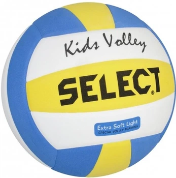 Волейбольний м`яч Select KIDS білий жовтий синій для дітей тренувальний м`яч для гри