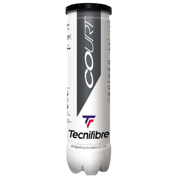 М`ячі для тенісу Tecnifibre Court жовті 4 шт комфортні м`ячі для всіх типів кортів тенісні м`ячі