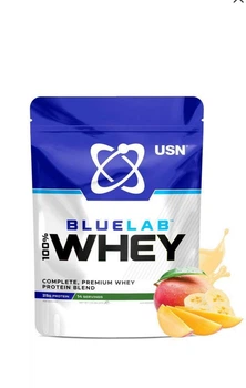 Сывороточный протеин, 100% Whey protein Blue Lab, USN, 476 грамм (Манго)