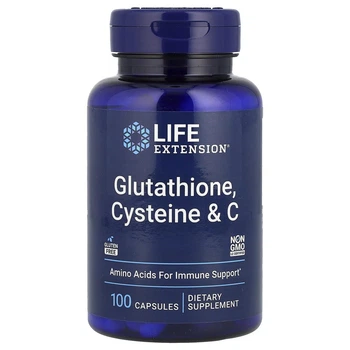 Глутатион, цистеин и витамин С Life Extension Glutathione Cysteine & C100 капс