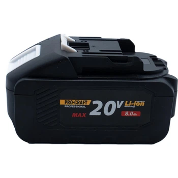 Акумуляторна батарея Procraft Battery20/8 Li-Ion 20 В 8 Аг з індикатором заряду