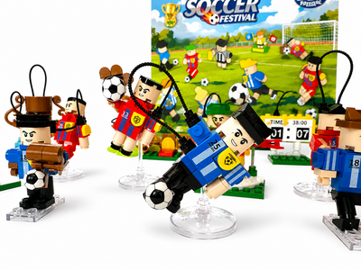 Адвент-календарь-конструктор Soccer Festival 24 в 1, 712 деталей, футбольный игровой набор с полем для детей от 6 лет