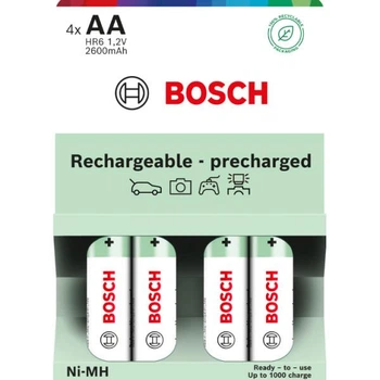 Пальчиковая аккумуляторная батарейка Bosch Rechargeable Ni-MH AA (HR6) 2600 mAh 4 шт HR6B4P2100/00 (8594162800537)