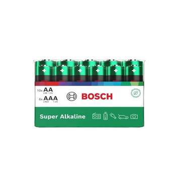 Набір батарейок Bosch Super Alkaline AA (LR6) 10 шт + AAA (LR03) 6 шт LR610LR036SAF/00 (8594162800247)