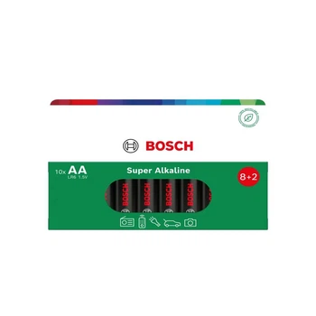 Пальчикова батарейка Bosch Super Alkaline AA (LR6) 10 шт LR6SA10B/00 (8594162800223)