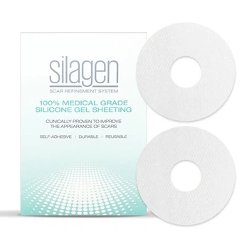 Силиконовые накладки для коррекции рубцов ареолы Silagen Areola Circles прозрачные 2 шт диаметр 7,3 см