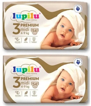 Підгузки памперси Lupilu Premium Розмір 3 (4-9 кг) 108 шт набір 2 упаковки по 54 шт