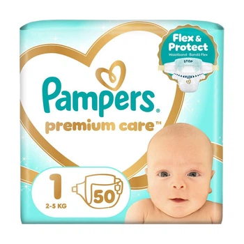 Підгузки памперси Pampers Premium Care Розмір 1 (2-5 кг) 50 шт
