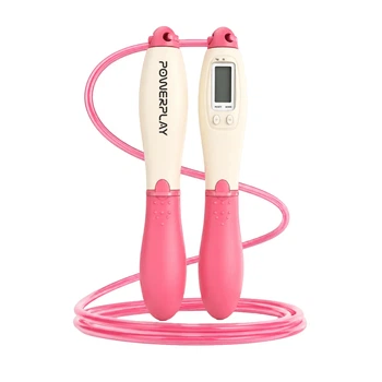 Скоростная скакалка с счетчиком 2,8 м розовая 0,16 кг