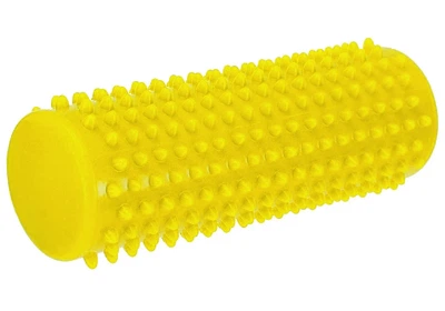 Масажний циліндр ProDobro Spindle шипований ПВХ 15х5 см жовтий надувний