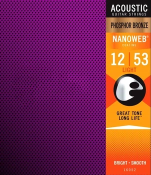 Струны для электрогитары 16052 Nanoweb Phosphor Bronze Light 12/53