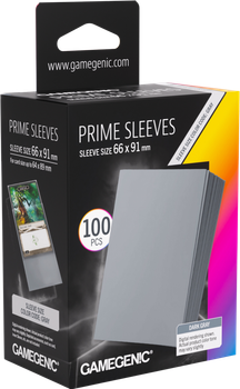 Набір чохлів для карт Gamegenic Prime  Sleeves 66 x 91 мм 100 шт Dark Gray (4251715419472)