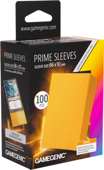 Набір чохлів для карт Gamegenic Prime  Sleeves 66 x 91 мм 100 шт Orange (4251715419458)