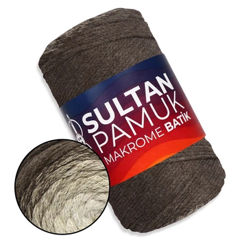 Пряжа Sultan Pamuk Makrome Batik, №214, хлопковый шнур для вязания сумок и макраме, 250 г/225 м, 80% хлопок/ 20% полиэстер