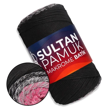 Пряжа Sultan Pamuk Makrome Batik, №212, хлопковый шнур для вязания сумок и макраме, 250 г/225 м, 80% хлопок/ 20% полиэстер