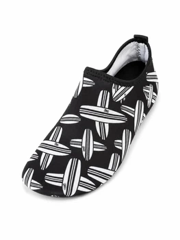 Обувь для пляжа и кораллов аквашузы Diving shoes черные с белым плоская подошва 38-39 ( 23 см ) 260