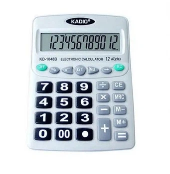 Настольный бухгалтерский калькулятор Kadio KD-1048B (12 разрядов)