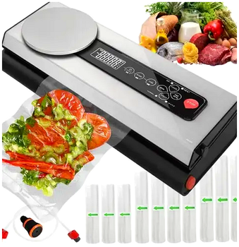Вакуумный упаковщик 120 Вт для продуктов с встроенными весами 1 шт Ruhhy